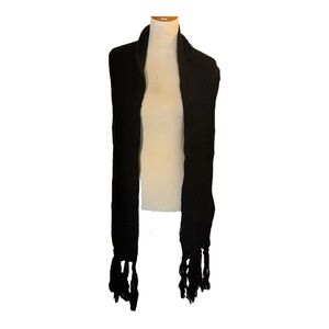 Viktor & Rolf black 100% lana wool scarf made in Italy
